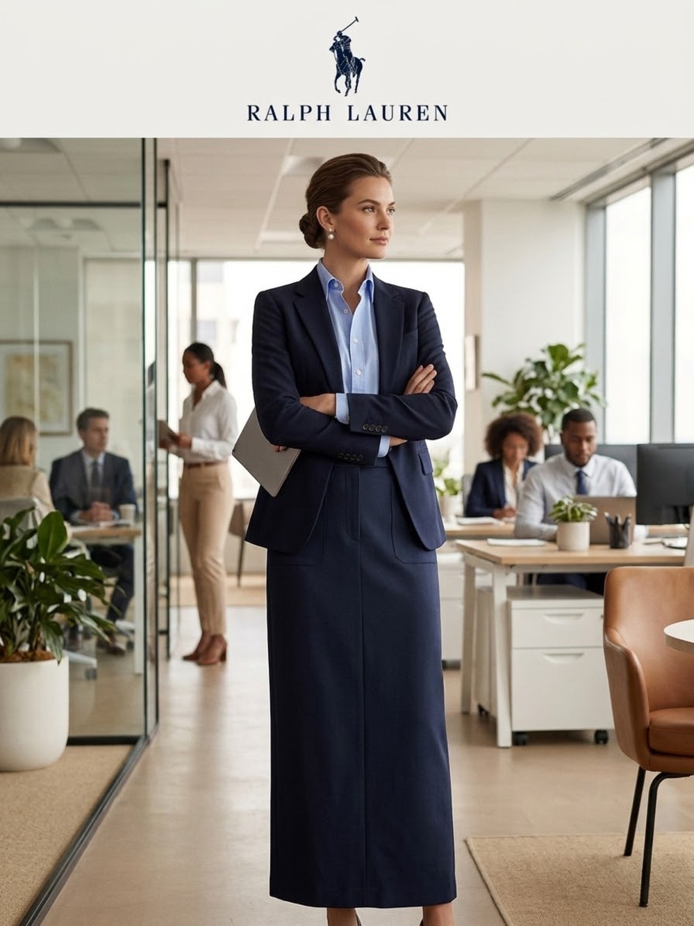 Ralph Lauren Black Women’s Tailored Skirt with Pockets